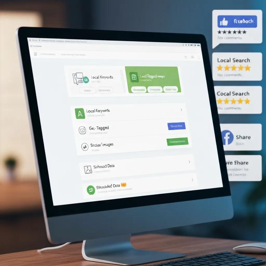 Shopify product page optimized with local keywords, geo-tagged images, and schema markup