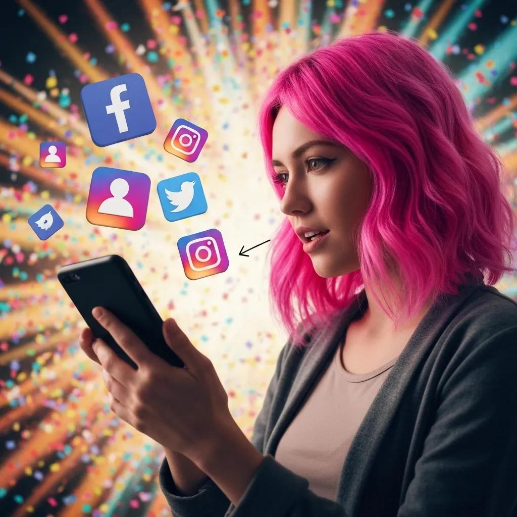 Individual actively promoting content across social media channels to boost Shopify backlink potential