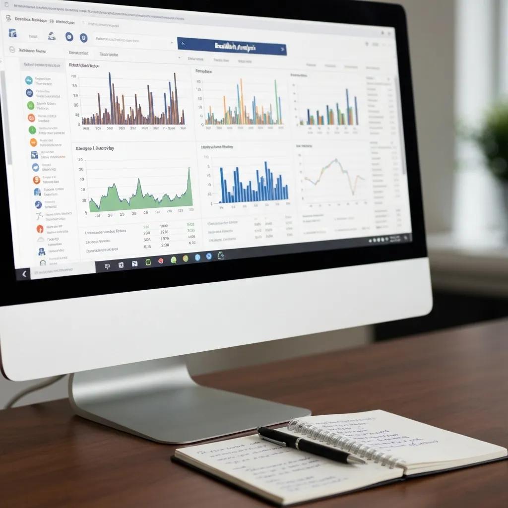A computer screen displaying a backlink analysis tool with key metrics and insightful graphs