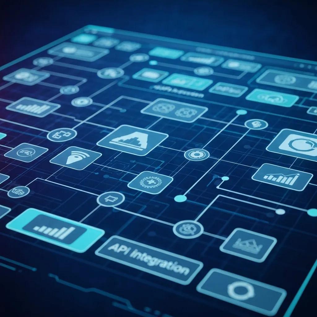 A visual representation of interconnected systems demonstrating the benefits of Shopify API integration