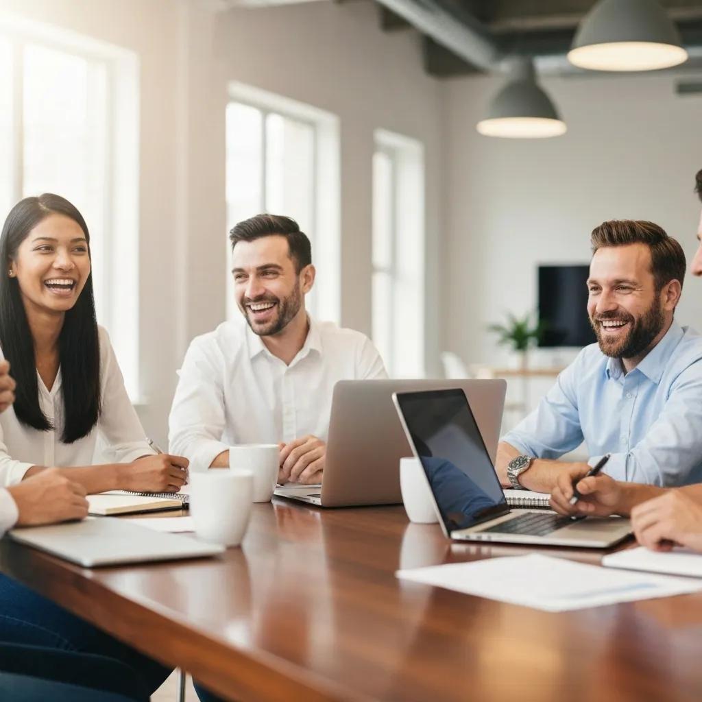 Team meeting discussing best practices for developer communication