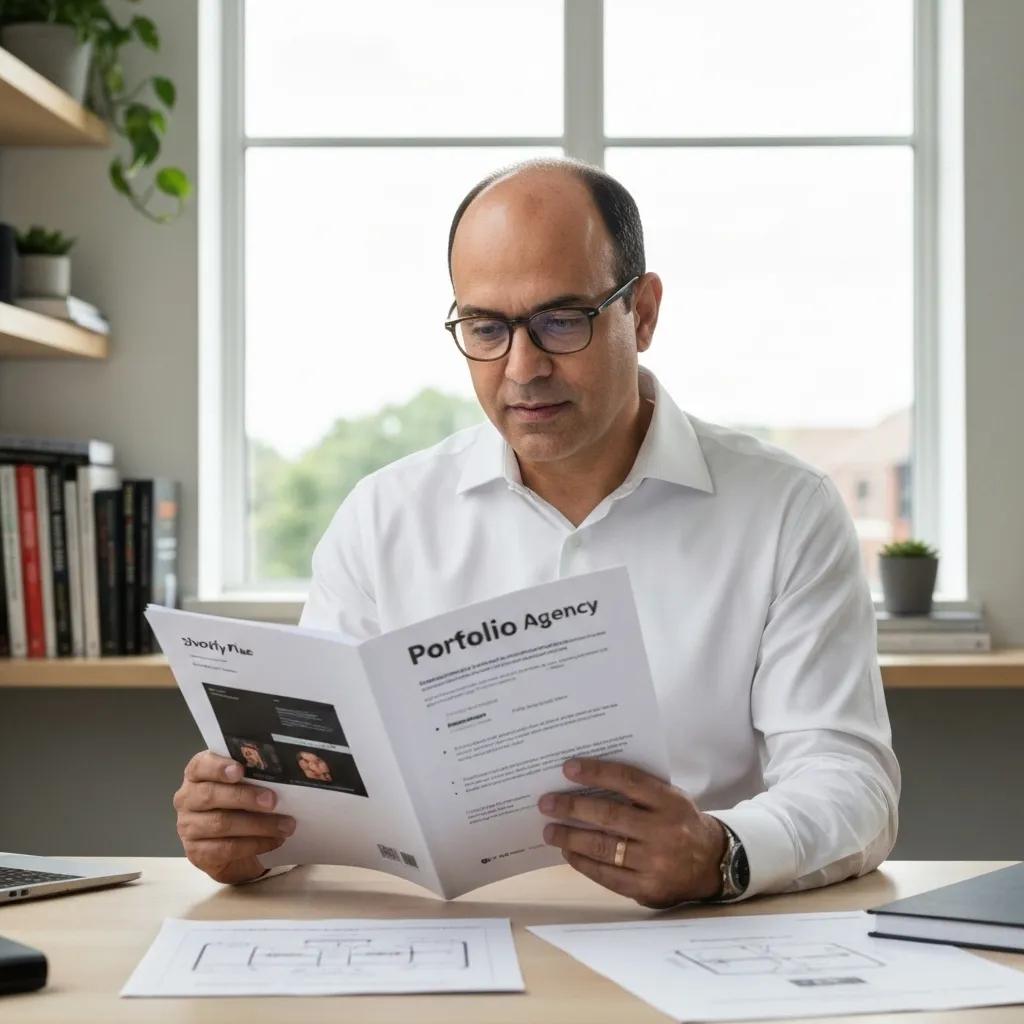 An agency's portfolio being reviewed to assess Shopify Plus expertise and specialization
