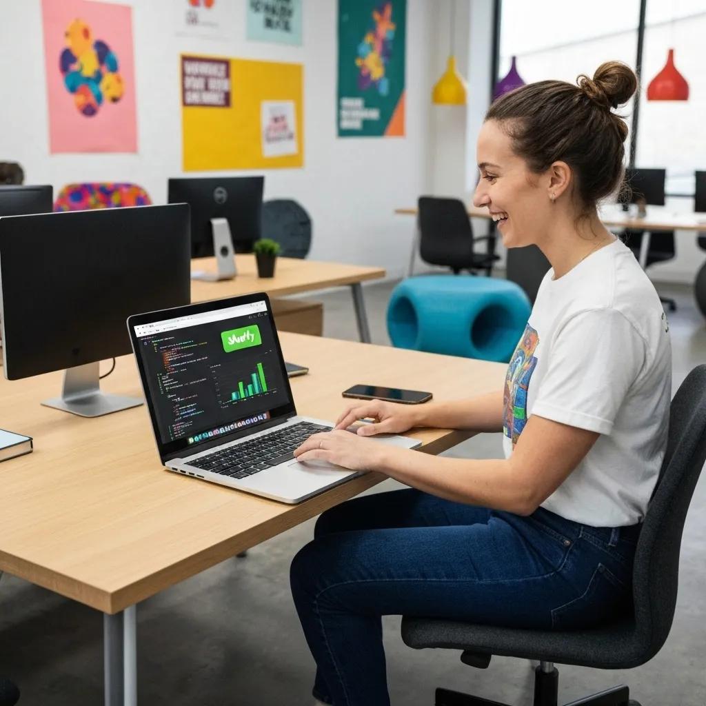 A developer meticulously examining code and technical documentation to evaluate Shopify Plus development expertise.
