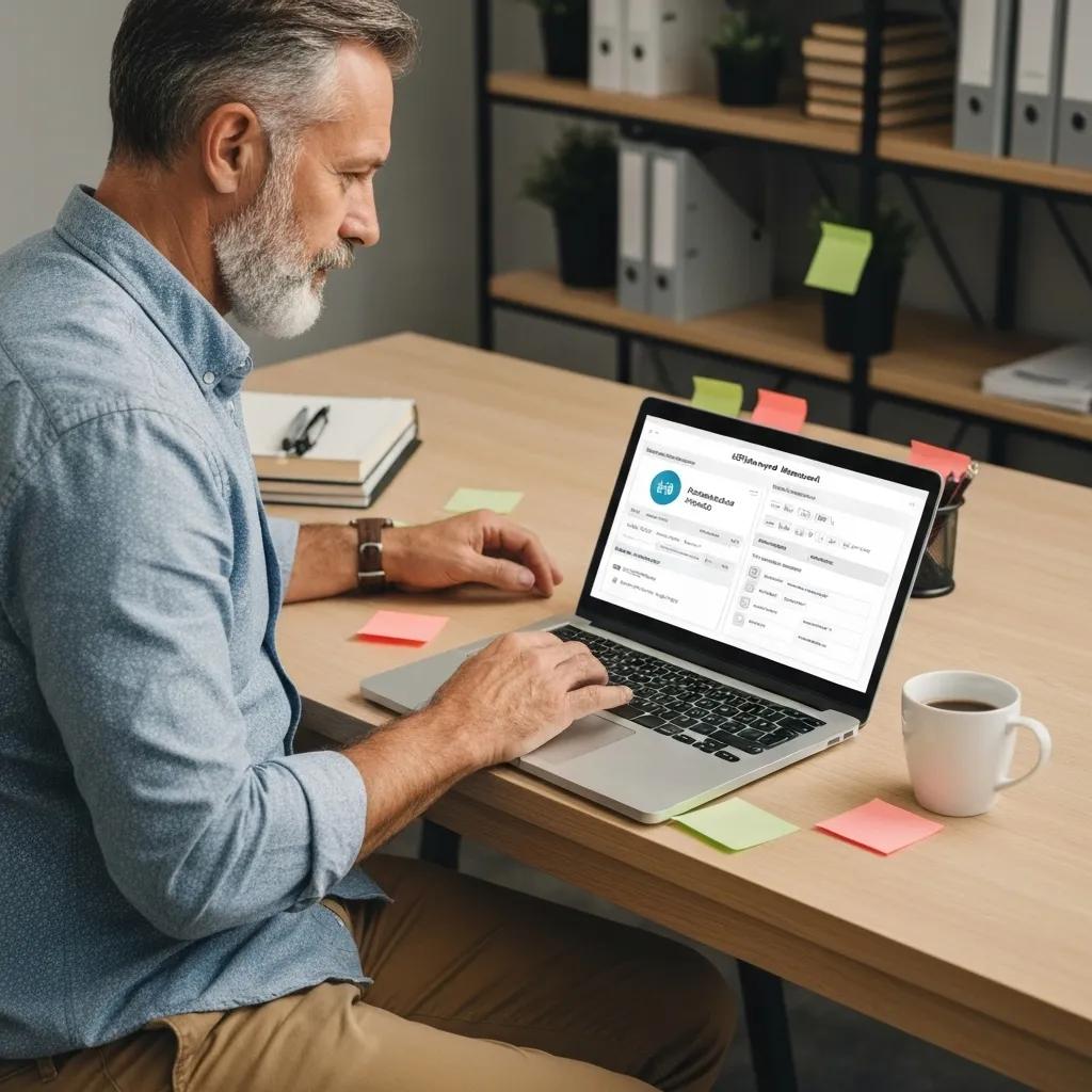 Person conducting keyword research for Shopify SEO in a cozy workspace