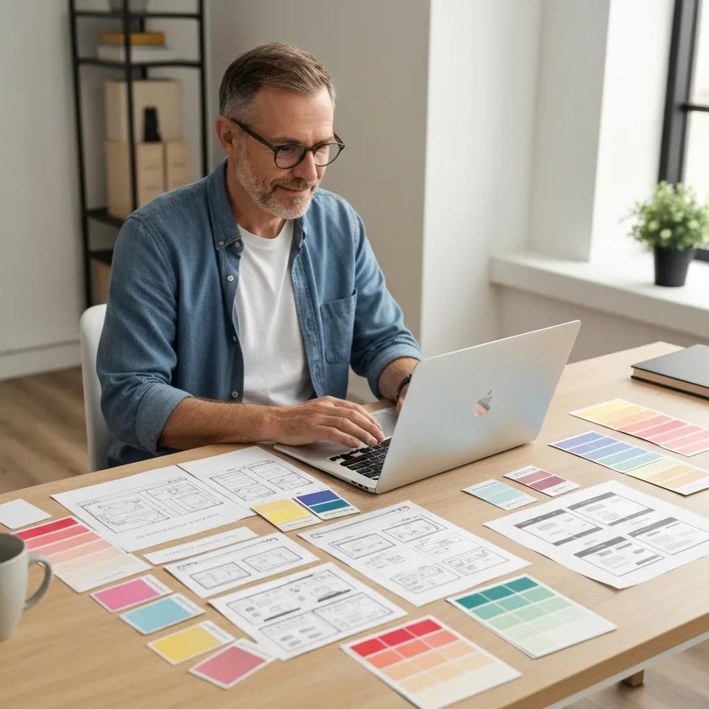 A skilled designer meticulously crafting a custom Shopify theme, highlighting the pivotal role of design in driving e-commerce startup growth.