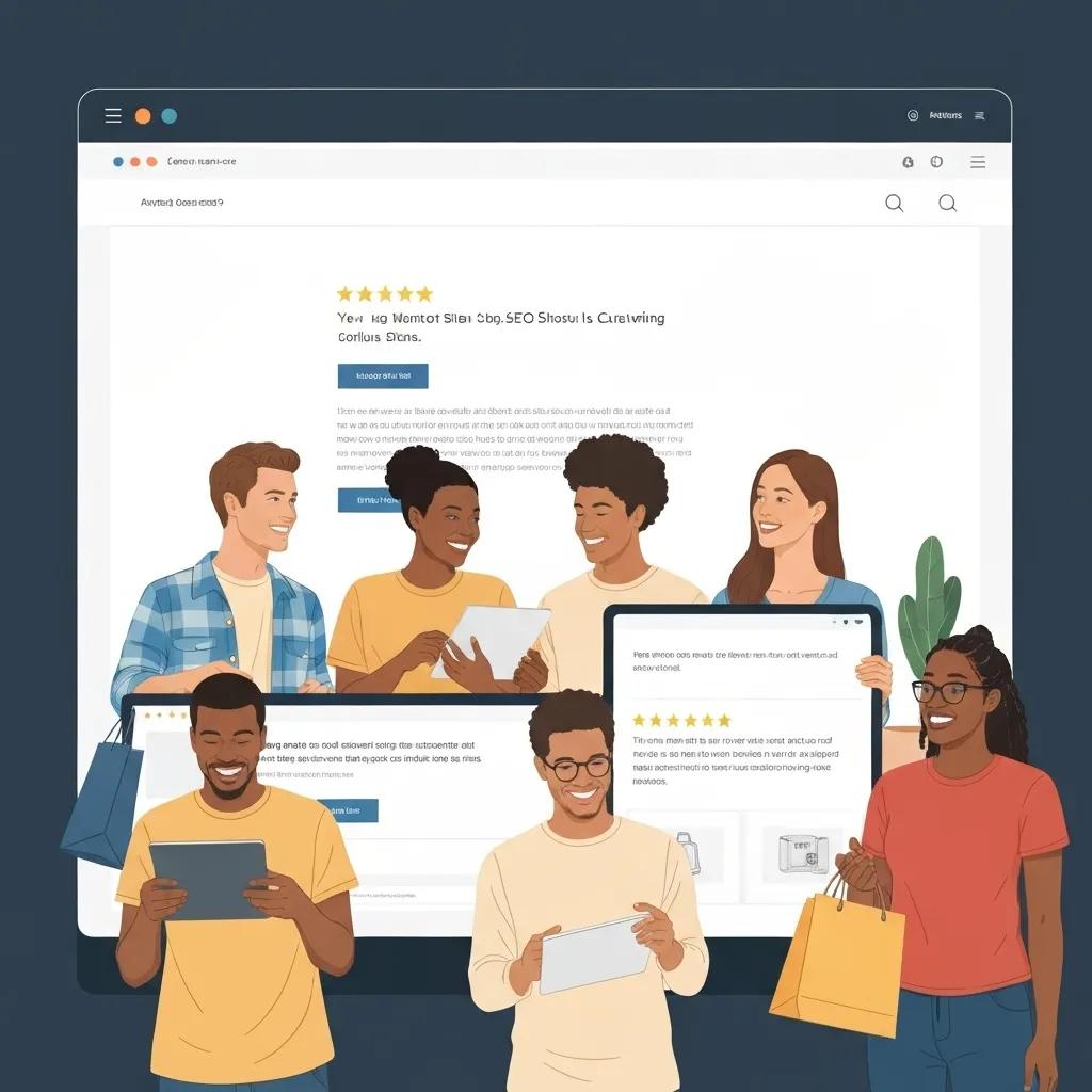 A thriving e-commerce store showcasing satisfied customers and positive testimonials