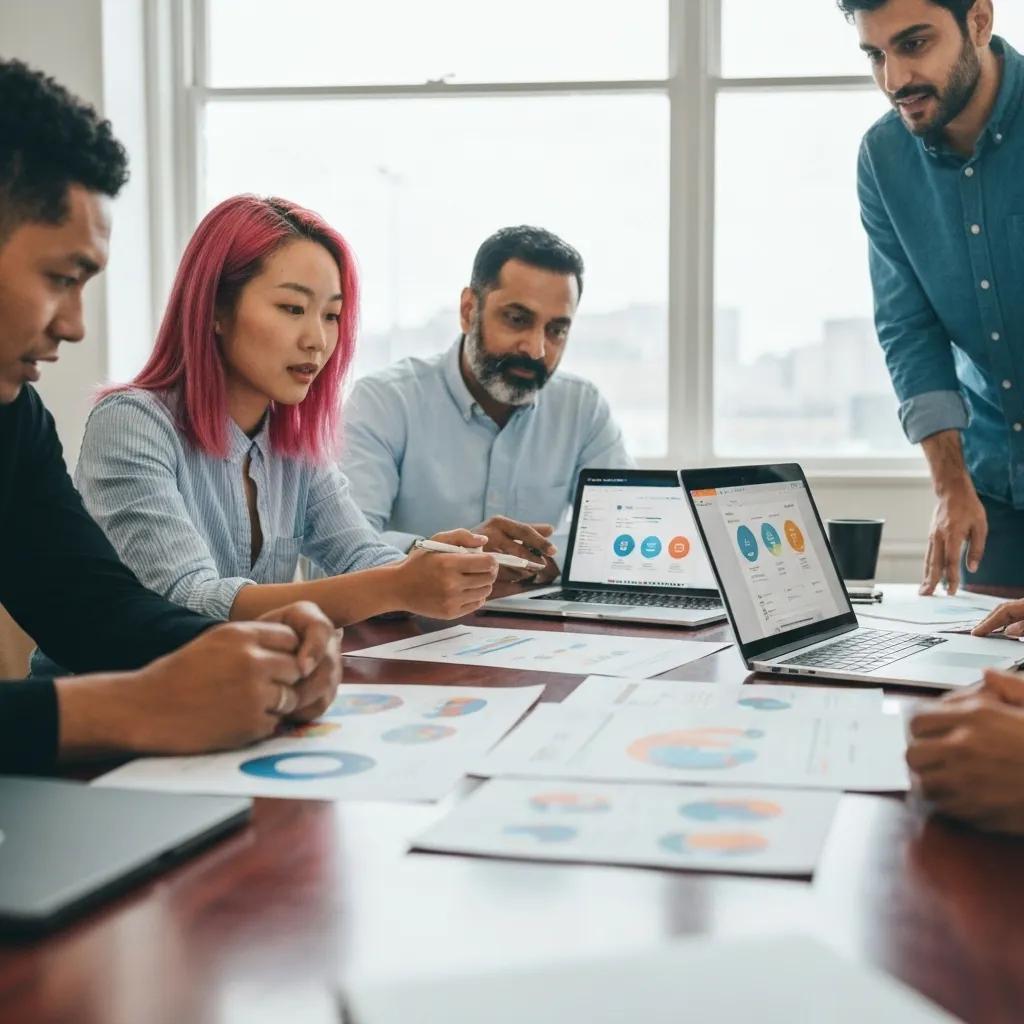 Team collaboration on Shopify SEO strategy and packages