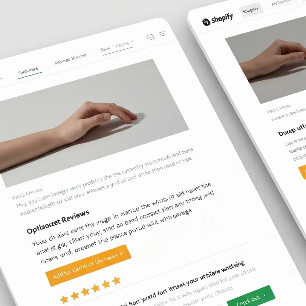 Detailed view of a meticulously optimized Shopify product page, highlighting key SEO components
