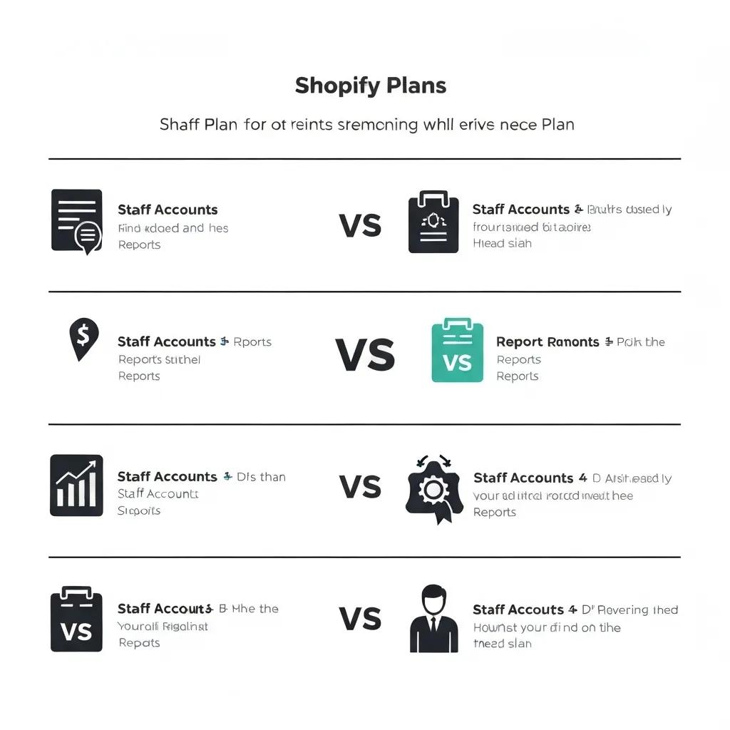 A visual breakdown of Shopify's different plans, highlighting key features and associated costs
