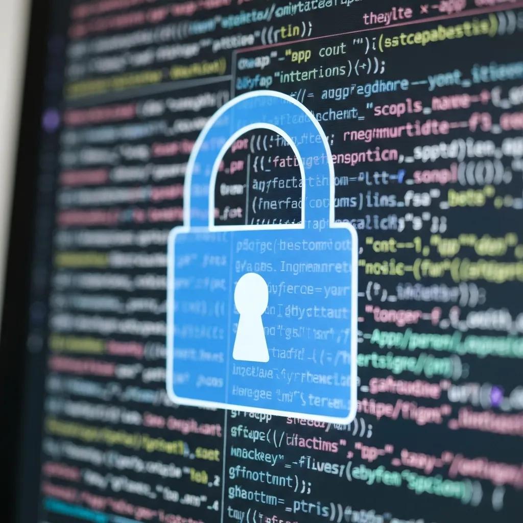 Digital lock icon symbolizing cybersecurity in e-commerce