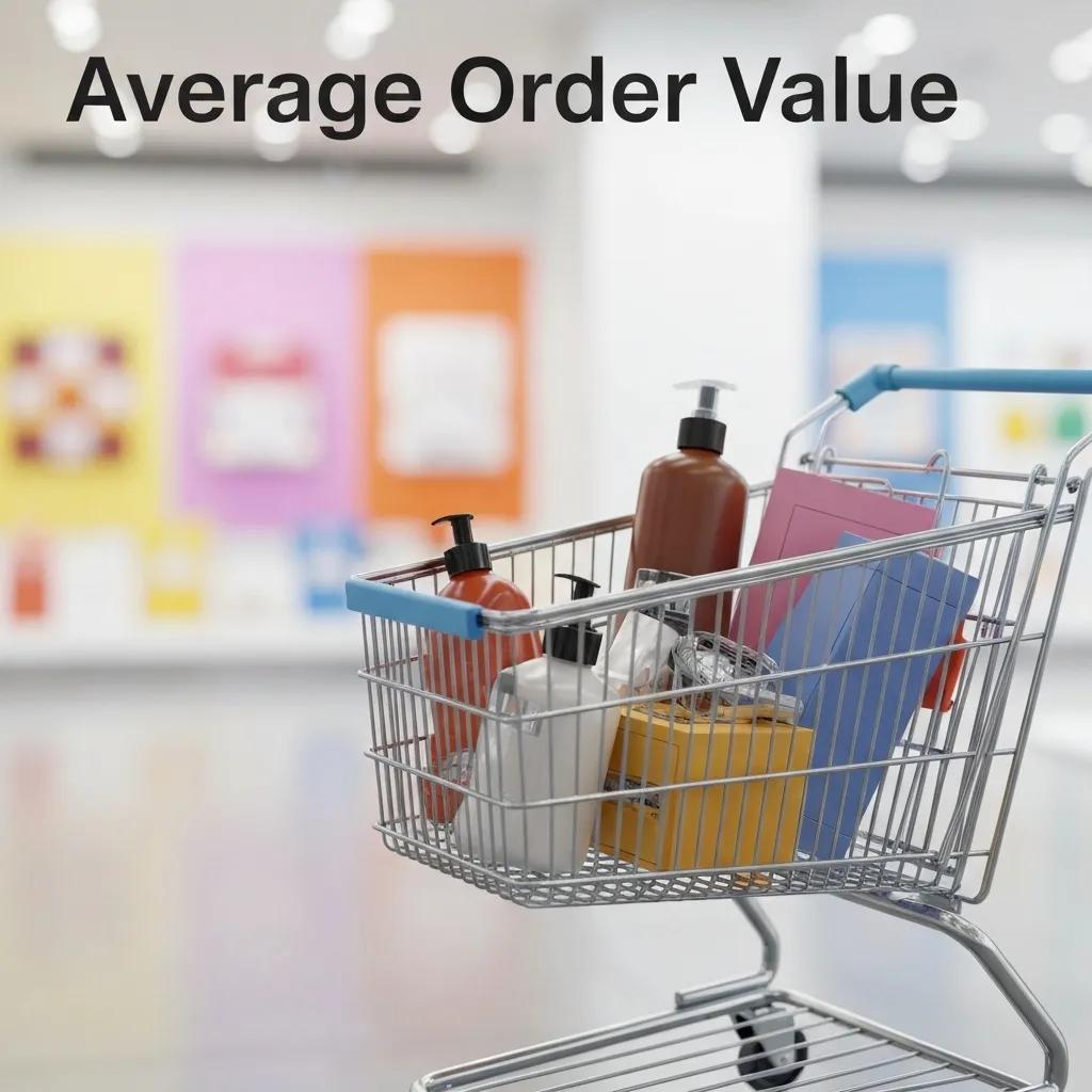 Shopping cart filled with diverse products representing Average Order Value optimization