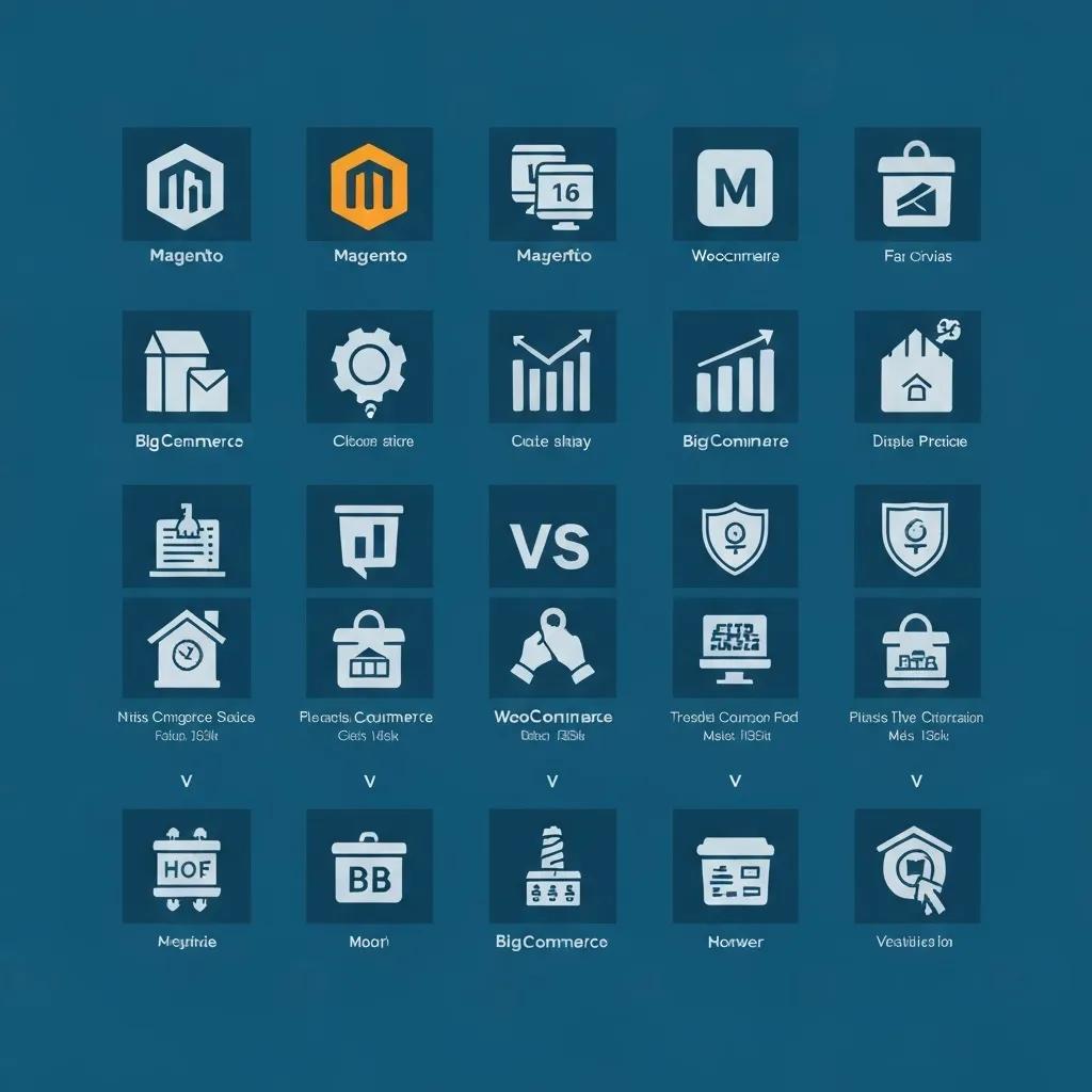 A visual comparison chart illustrating the migration paths from various e-commerce platforms to Shopify Plus.