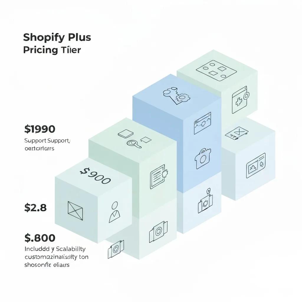 Diagram illustrating the key components and features of Shopify Plus pricing